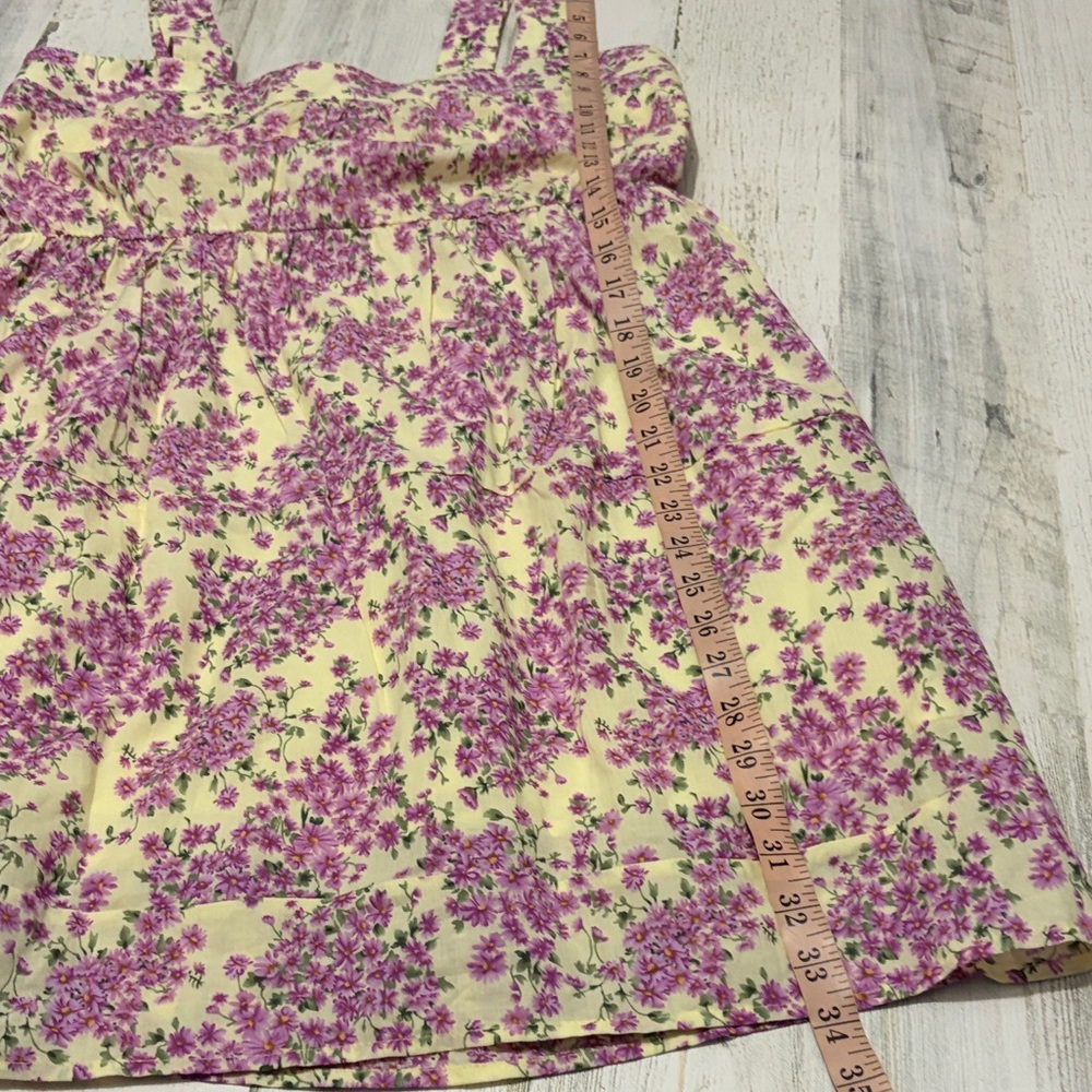 Heartloom Nicka Purple and Pale Yellow Floral Mini Dress Size Small NWT - Picture 12 of 13